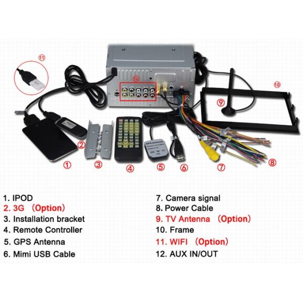 Ouchuangbo car multimedia for Universal car DVD with radio gps TV bluetooth OCB-2621
