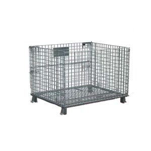 Express Sorting Warehouse 6.4mm Foldable Wire Mesh Cage Turnover Iron Frame