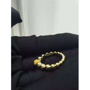 Perlée Variation Ring18K Yellow Gold Ring with Tiger's Eye Stone