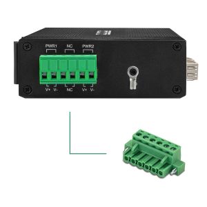6-Port Industrial Network Switch With 2 100M/1G Fiber Unmanaged Rugged Gigabit