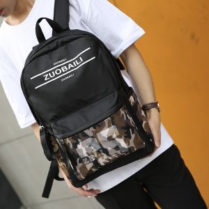 China Wholesale Men Casual Backpack School Bag For College Students Canvas Camouflage Youth Backpack on sale