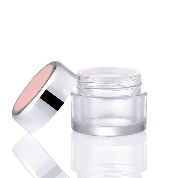 Round Cream Packaging Jar 20g Acrylic Material UV Printing 50mm Width