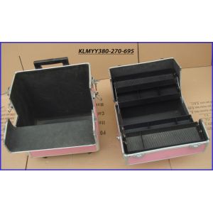 Rolling aluminum barber tool case with drawers/barber tool case KLMYY380-270-695