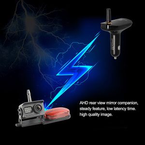 10" Full Screen DVR Wireless Rear View Dash Cam Camera AHD Car Charger Receiver