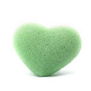 Heart Konjac Facial Sponge Wet Bamboo Face Sponge Non Toxic