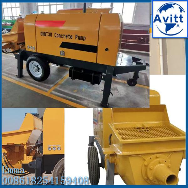 Quality DHBT30 Diesel Concrete Pump Engine Power Mounted On Moveable Trailer wholesale