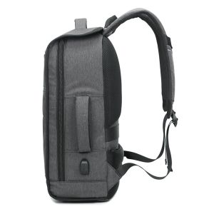 Retro Style Arcuate Shoulder Strap Large Capacity Backpack 17 Inch