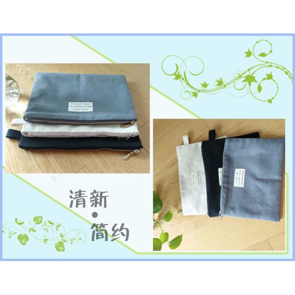 Quality Cotton Lining Simple Eco Canvas Pen Bags With Handles wholesale