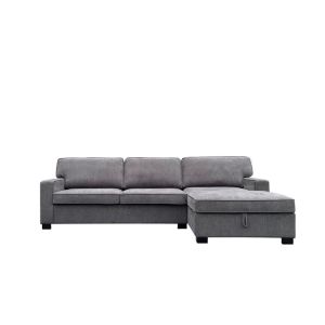 Charcoal Multi Purpose Sofa Bed Modern Fabric Sofa Bed With Spring Mattress