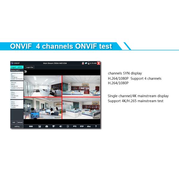 8" 4K Coaxial IP Analog PTZ Camera 7000mAh IPC Test Monitor