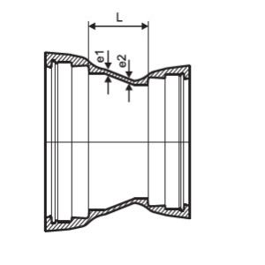 DN100 to DN2600 Ductile iron fitting Double socket reducer With T type and K