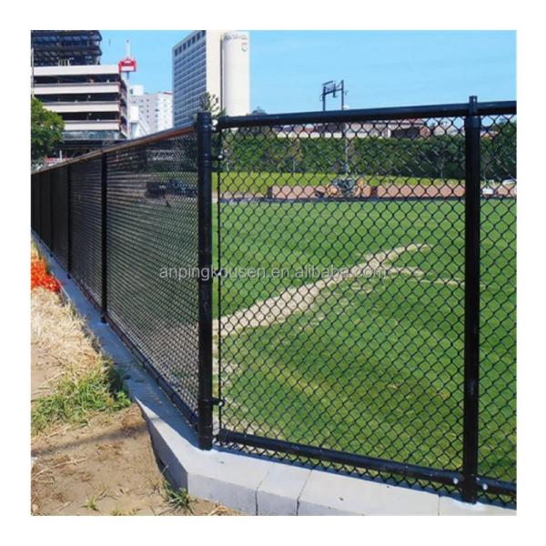 Quality 8 Ft Galvanized PVC Coated Chain Link Fence Wire Mesh with Barbed Wire Low Carbon Steel wholesale