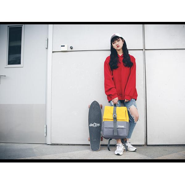 Joker fashion bag Korean version of the original simple high school students contrast color bag