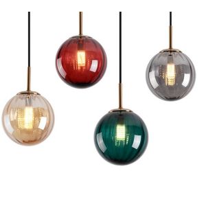 China 15CM Colorful Decorative Kid Room Glass Nordic Pendant Light on sale