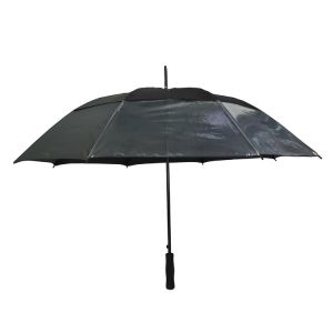 China Auto Open Pongee 190T Windproof Golf Umbrellas With Transparent Panel on sale