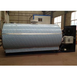 China 6000L / 6T Stainless Steel Milk Cooling Tank , Horizontal Direct Type / Visuable on sale