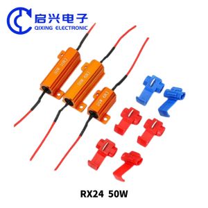 Gold Aluminum Shell Wirewound Resistor for Car LED Lights with Stable Performanc