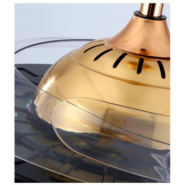 Easy Installation 50cm Glass Ceiling Fan With LED Light and Ventilation for Illumination