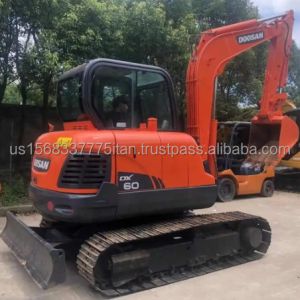 Doosan Excavators 6TON Dx60 Construction Track Excavator Original Less Working