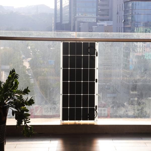 Powerful Mono Flexible Thin Film Solar Panel 100Watt 156.75mmx156.75mm