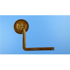 Flexible PCB Built on Polyimide With Wire Coil Pattern and Immersion Gold for