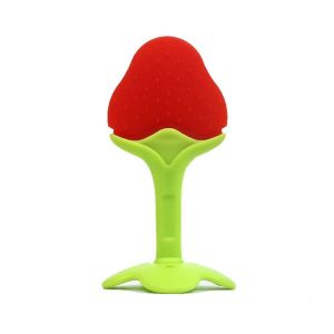 Comfortable Newborn Baby Pacifier Strawberry Shape For 6 - 18 Months Babies