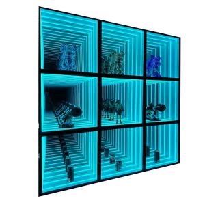 Home Business Company Abyss Mirror Neon Glow Display Cabinet DC12V/AC110-220V