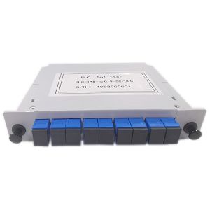 LGX Box Type Fiber Optic PLC Splitter , 1x8 Plc Splitter With SC / UPC Adapters