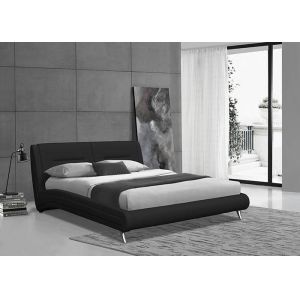 PU Leather Upholstered Platform, Full size bed frame, Wood Slat Support