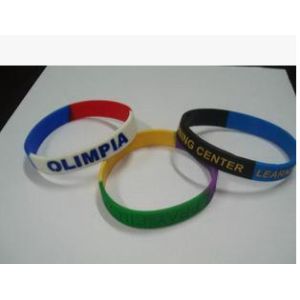 Compact Printed Silicone Wristbands Bracelets Memorable Custom Rubber Bracelets