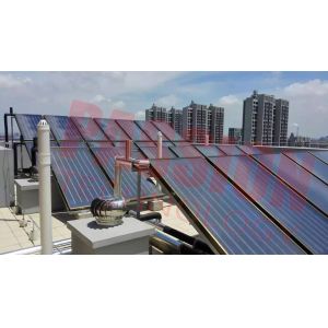 CE Flat Plate Solar Collector For Hotel Heating System , Copper Pipe Solar Heat