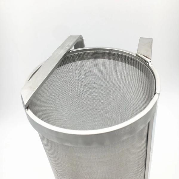 Custom 800 Micron Beer Brewing Basket Stainless Steel 304 With Hook
