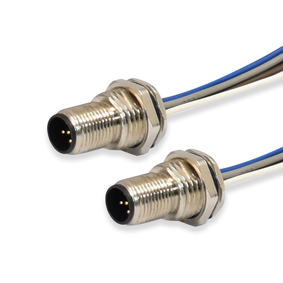 IP67 M12 Waterproof Connector with Screw Lock and Panel Mount for -25°C to +85°C