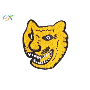 Tiger Shape Custom Sew On Patches Felt Fabric Chenille Patch For Clothing
