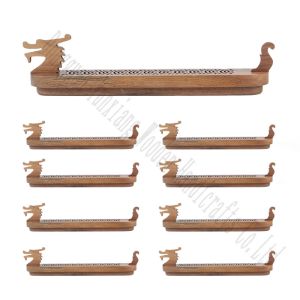 China Handcrafted Wooden Aromatherapy Oil Burner Dragon Boat Design on sale