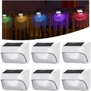 15 Hours Working Time Solar Fence Lights for Steps Fence Desk Railing and Stairs