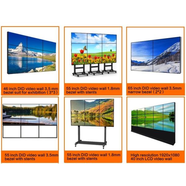 Ultra Narrow Zero Bezel LCD Video Wall Indoor Wall Mount Full Screen Lcd Monitors
