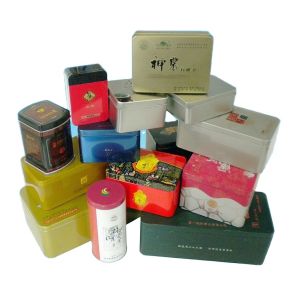 1L Metal Tin Container Offset Printing Airtight Tea Jar