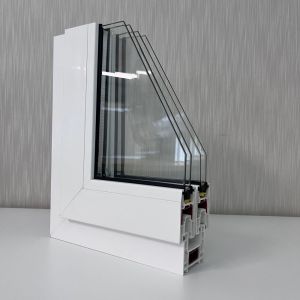 GKBM 62 Sereis UPVC Sliding Window Extrusion Profiles Structural Components