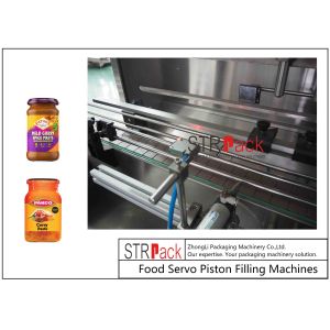 Curry Paste Sauce Food Pump Filling Machine PLC Control 8 Nozzles 20 Heads