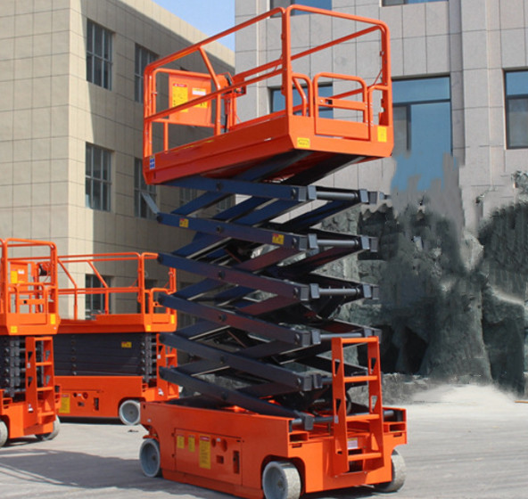 Quality Self Propelled Electric Scissor Lift 13.7m Hydraulic Drive For Aerial Working wholesale
