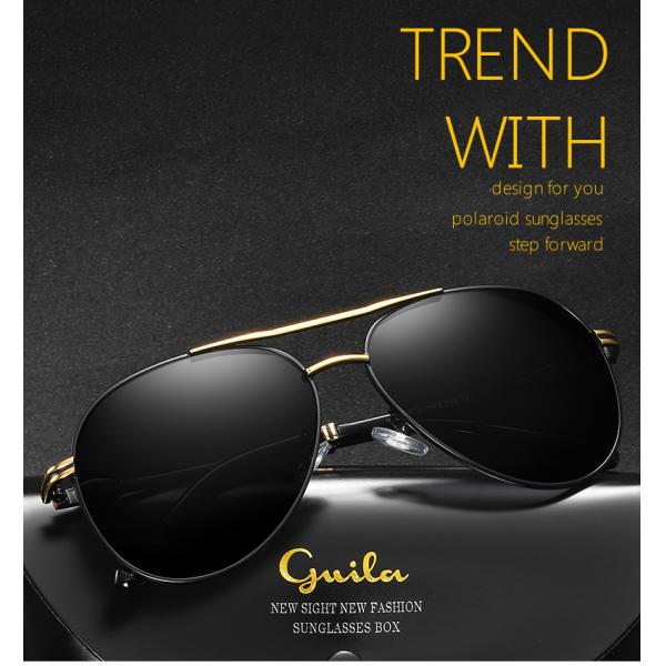 Memory Mens Metal Frame Sunglasses Spring Leg Fashion Polarized