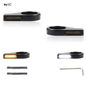 12 Ounces Motorcycle Front Fork LED Turn Signals with Amber Blinkers and