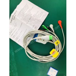 Mindray T series 5- lead ECG cable Snap AHA 3.1m REF E12S5A in Good shape for