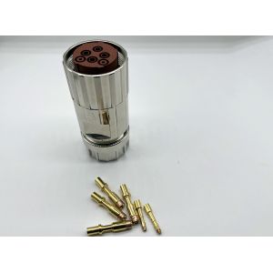 Circular M40 Power Connector 6 Pin Servo Encoder Female Crimp Wire Plug