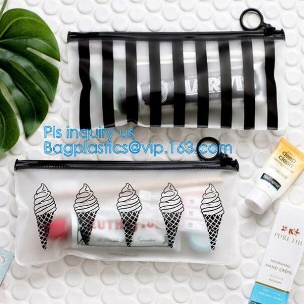 PVC transprent slider bag for packing underwear, Frosted Zip lockkk bag EVA PVC