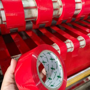 Custom Printed BOPP Packing Tape Red BOPP Parcel Packing Tape