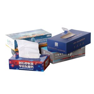 Custom Order Accepted Square Tissue Paper Box for Facial Tissue at Competitive