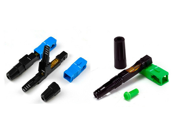 Blue Color SM Fiber Optical Fast Connector For FTTH CATV Telecommunication
