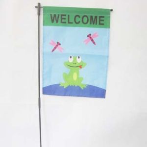 Spring Garden Flag Frog